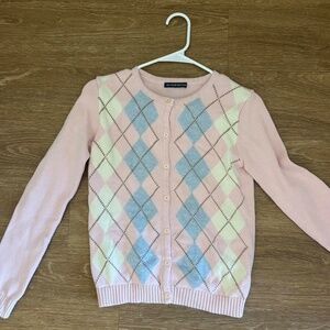 Brandy melville argyle pink cardigan